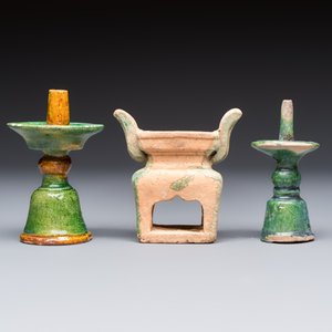 A group of ten Chinese glazed pottery mingqi, Ming — photo 10