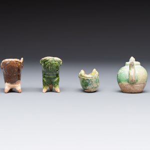 A group of ten Chinese glazed pottery mingqi, Ming — photo 11