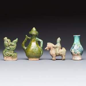 A group of ten Chinese glazed pottery mingqi, Ming — photo 2