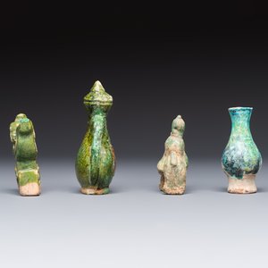 A group of ten Chinese glazed pottery mingqi, Ming — photo 3
