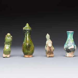 A group of ten Chinese glazed pottery mingqi, Ming — photo 5