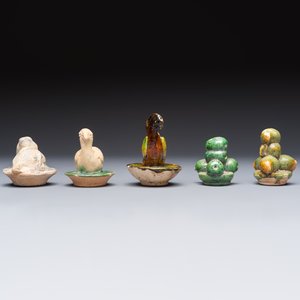 A group of ten Chinese glazed pottery mingqi, Ming — photo 12