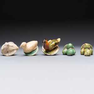 A group of ten Chinese glazed pottery mingqi, Ming — photo 13