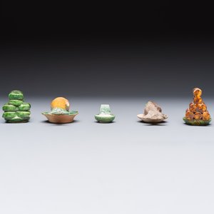 A group of ten Chinese glazed pottery mingqi, Ming — photo 3