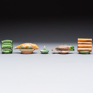 A group of ten Chinese glazed pottery mingqi, Ming — photo 4
