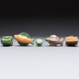 A group of ten Chinese glazed pottery mingqi, Ming — photo 6