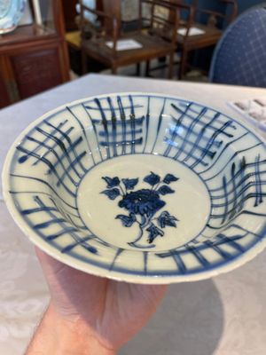 A group of thirteen Chinese blue, white and famille rose plates and a bowl, late Ming/early Qing — 照片 3