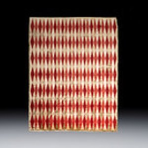 A hand-knotted woollen and silk carpet with a rhombic design, Ferdows, Iran, 20th C. — 照片 1