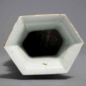A hexagonal Chinese qianjiang cai vase, 19/20th C. — 照片 5