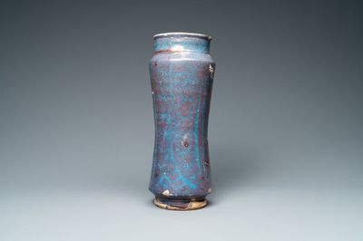 A Hispano-Moresque luster-glazed albarello, Manises, Spain, 2nd half 15th C.