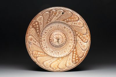 A Hispano-Moresque lustre-glazed armorial dish, Spain, 16th C.
