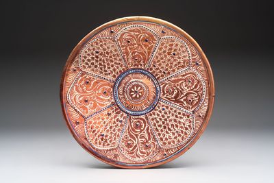A Hispano-Moresque lustre-glazed dish, Spain, 19/20th C.