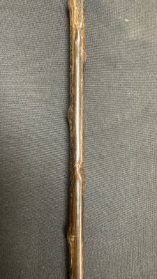 A honey-brown rhinoceros horn swagger stick with a gilt-copper knob — 照片 13
