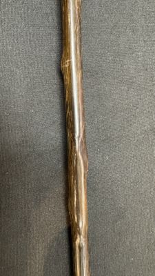A honey-brown rhinoceros horn swagger stick with a gilt-copper knob — 照片 14
