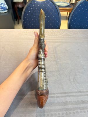 A jambiya-style dagger or 'Asib' with horn hilt and silver-plated mounts, Yemen, 19th C. — 照片 4
