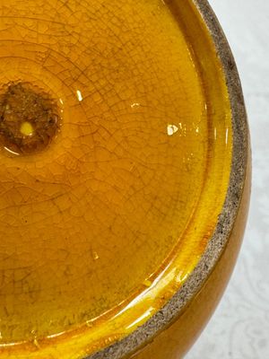 A Japanese Awaji yellow-glazed vase and a white-glazed 'Monkey' group, 19/20th C. — photo 20