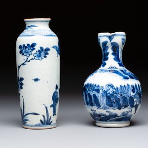 A Japanese blue and white vase, a jug and a bowl, 17th C. and later — photo 5