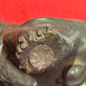 A Japanese bronze okimono of a tiger and a bull, signed Sano Takachika 佐野隆親, Meiji, 19th C. — photo 14
