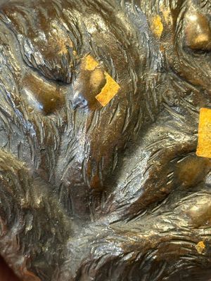 A Japanese bronze okimono with three monkeys, Yoshinobu seal mark, Meiji period — 照片 14