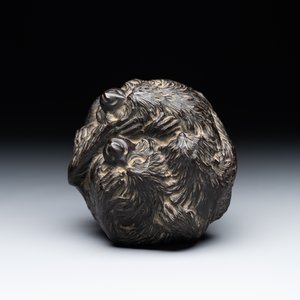 A Japanese bronze okimono with three monkeys, Yoshinobu seal mark, Meiji period — 照片 5