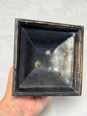 A Japanese bronze 'Phoenix' square incense burner and cover with shishi finial — 照片 16