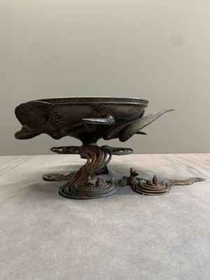 A Japanese copper, bronze and pewter Ikebana vessel, signed Kimura Toun 木村渡雲, Meiji, 19th C. — photo 4