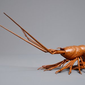 A Japanese copper 'jizai' okimono lobster, signed Myochin, Showa, 20th C. — 照片 8