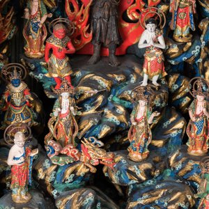 A Japanese Fudō Myōō zushi shrine in partly gilded, lacquered and painted wood, Edo, 18/19th C. — 照片 11