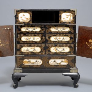 A Japanese gilt-lacquered and Shibayama ivory cabinet, Meiji, 19th C. — photo 6
