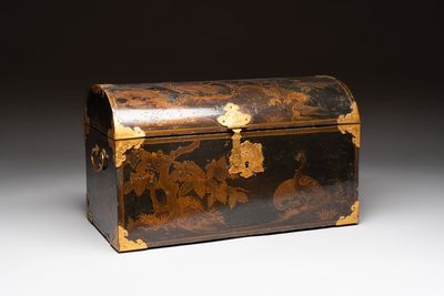 A Japanese gilt-lacquered Namban chest for the Dutch or Portuguese market, Edo, 17th C.