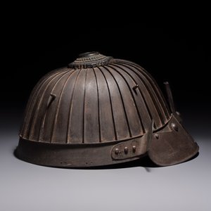 A Japanese helmet or suji bachi kabuto, by Neo Yasumasa, Edo, 17/18th C. — photo 5