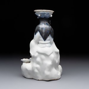 A Japanese Hirado blue and white candle holder, Meiji, 19th C. — 照片 3