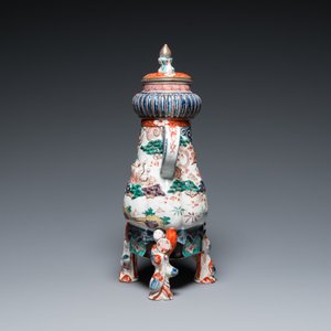 A Japanese Imari 'nesting cranes' tripod fountain and cover, Edo, 17/18th C. — 照片 5