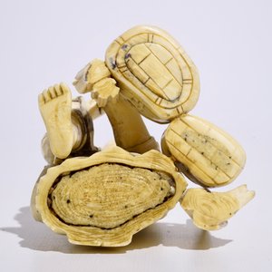 A Japanese ivory okimono of a vegetable seller, Meiji, early 20th C. — 照片 5