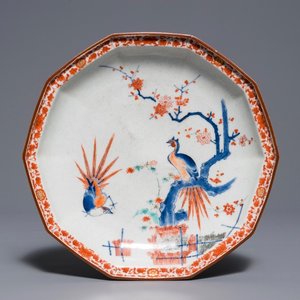 A Japanese Kakiemon decagonal plate, Edo, 17th C. — 照片 1