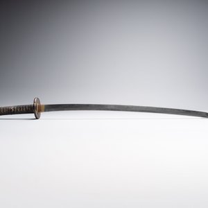 A Japanese katana, signed Hizen no Kuni Dewa no Kami Fujiwara Yukihiro, with koshirae, Edo, dated Genroku 15 (1702) — photo 7