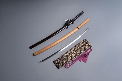 A Japanese katana, signed Ishidō Teruhide saku, with koshirae and shirasaya, Shōwa, 20th C., Shōwa, 20th C.