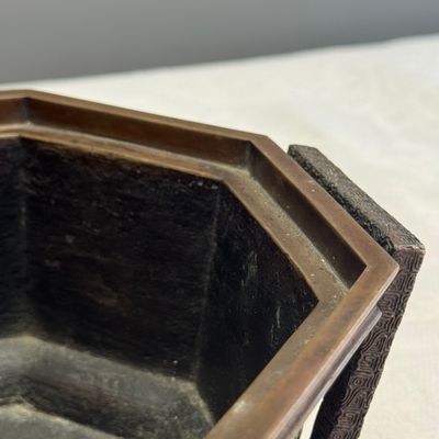 A Japanese octagonal bronze censer — photo 15
