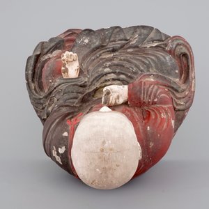 A Japanese painted wood figure of Kukai or Kobo Dashi, Edo period, 17/18th C. — photo 5