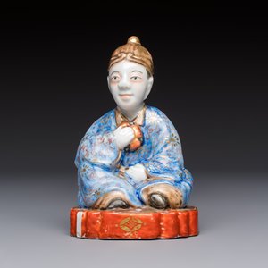 A Japanese Satsuma bowl, a pair of vases, a polychrome figure, and a marked Koransha bowl, 19/20th C. — 照片 2