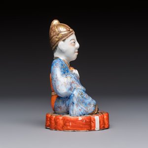 A Japanese Satsuma bowl, a pair of vases, a polychrome figure, and a marked Koransha bowl, 19/20th C. — 照片 5