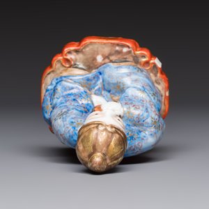A Japanese Satsuma bowl, a pair of vases, a polychrome figure, and a marked Koransha bowl, 19/20th C. — 照片 6