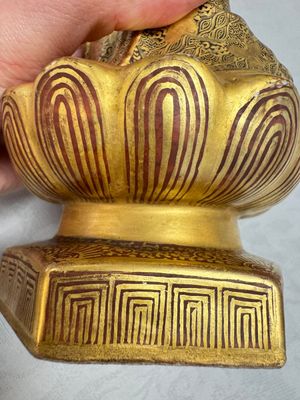 A Japanese Satsuma figure of Buddha seated on a lotus base, Hododa 保土田 mark, Meiji, 19/20th C. — 照片 10