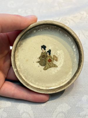A Japanese Satsuma koro and two covered boxes, Satsuma yaki, Kusube 楠部 and Hododa 保土田 mark, Meiji, 19th C. — 照片 25