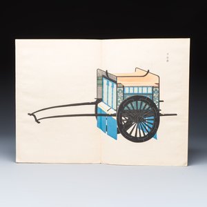 A Japanese woodblock-printed album of historical vehicles, by Ishimoto Shūen, Kojitsu Sōsho, vol. II — photo 12