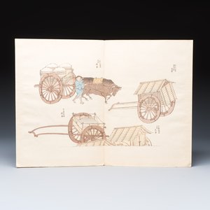 A Japanese woodblock-printed album of historical vehicles, by Ishimoto Shūen, Kojitsu Sōsho, vol. II — photo 13