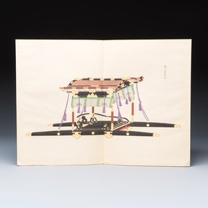 A Japanese woodblock-printed album of historical vehicles, by Ishimoto Shūen, Kojitsu Sōsho, vol. II — photo 17