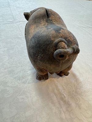 A Javanese terracotta boar-shaped money bank, probably Majapahit Kingdom, 15th C. — photo 2