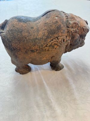 A Javanese terracotta boar-shaped money bank, probably Majapahit Kingdom, 15th C. — photo 3