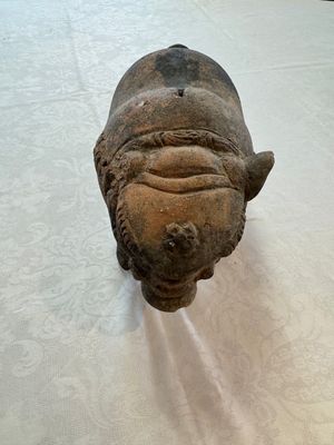 A Javanese terracotta boar-shaped money bank, probably Majapahit Kingdom, 15th C. — photo 4